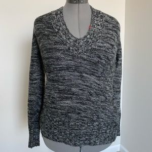 No Boundaries sweater with silver sparkle threads